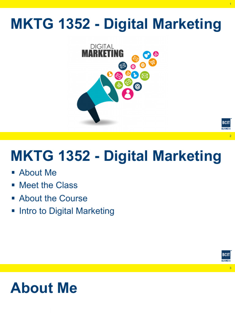 Week 1 PPT - Intro To Digital Marketing | PDF | Digital Marketing ...