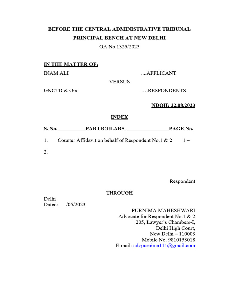 Inam Ali Counter | PDF