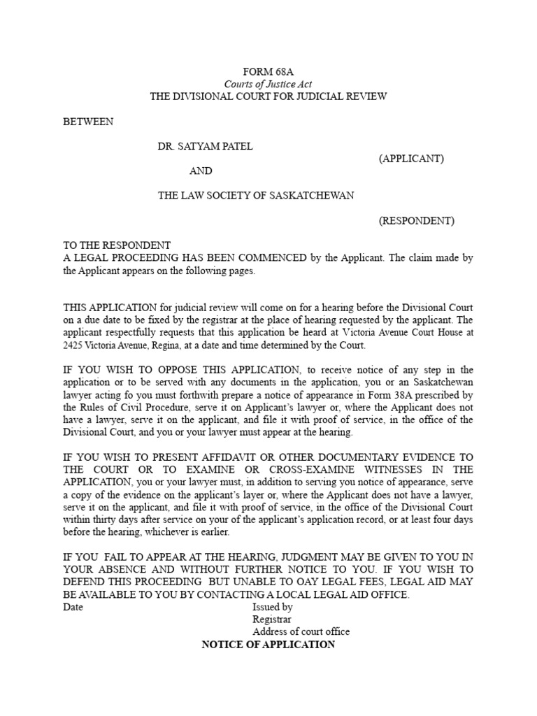 Judicial Review of Law Society Decision | PDF | Complaint | Lawyer