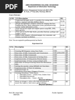 Experiment List - DBMS - KCS551