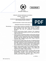 UU Nomor 1 Tahun 2022 Tentang Hubungan Keuangan Pemerintah Pusat Dan Daerah (HKPD)