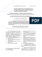 Analysis of The Flocculation Process in Purification of Environmental Waters During Dry and Wet Seasons in The West African Countries