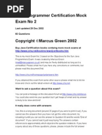 Java Programmer Certification Mock Exam - 2