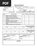 Formulaire Électrique de Maintenance Préventive