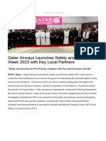Qatar Airways Launches Safety and Securit