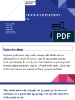 A Study On Customer Payment Preferences.
