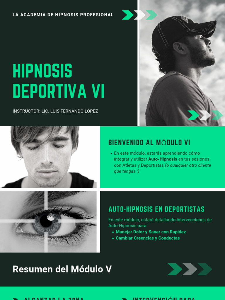 Mo Dulo VI Hipnosis Deportiva | PDF | Hipnosis | Conceptos psicologicos