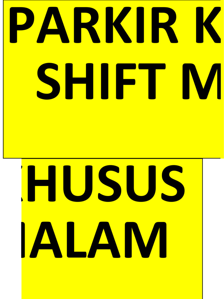 Rambu Parkir | PDF