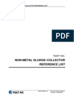 Non-Metal Sludge Collector Reference List (TASET 20230227)