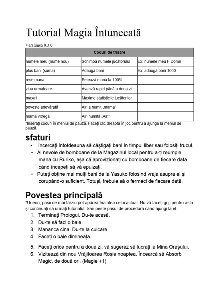 Tutorial Magie Întunecată | PDF