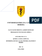 Guía Práctica para Determinación de Calcio, Fósforo, Magnesio y Hierro 2023-Ii