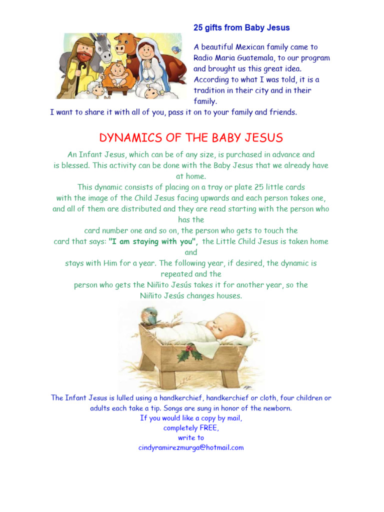 25 Gifts of the Baby Jesus | PDF | Jesus | Angel