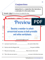 Subordinating Conjunctions WM