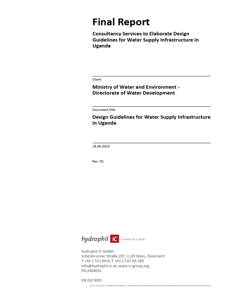 Water Supply Design Guidelines, 2013 | Download Free PDF | Water ...