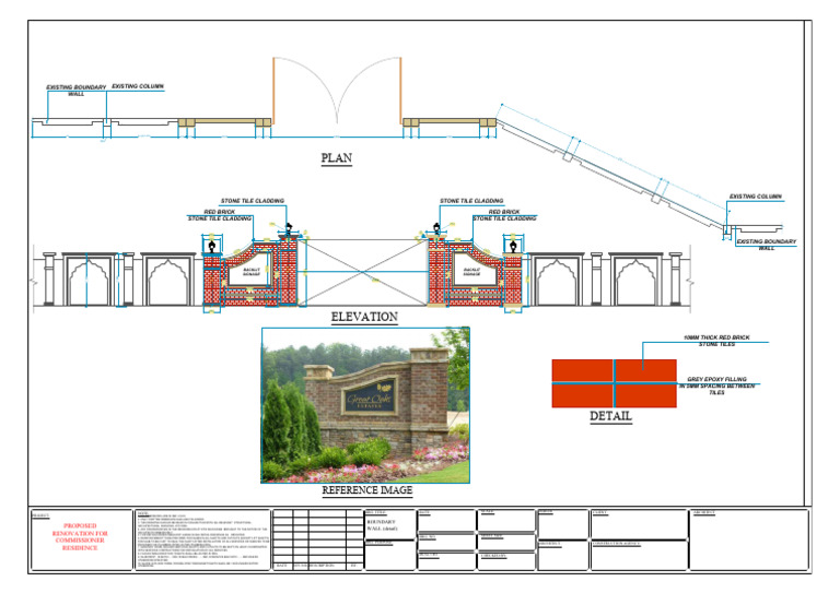 Boundary Wall Detail | PDF | Wall | Plumbing