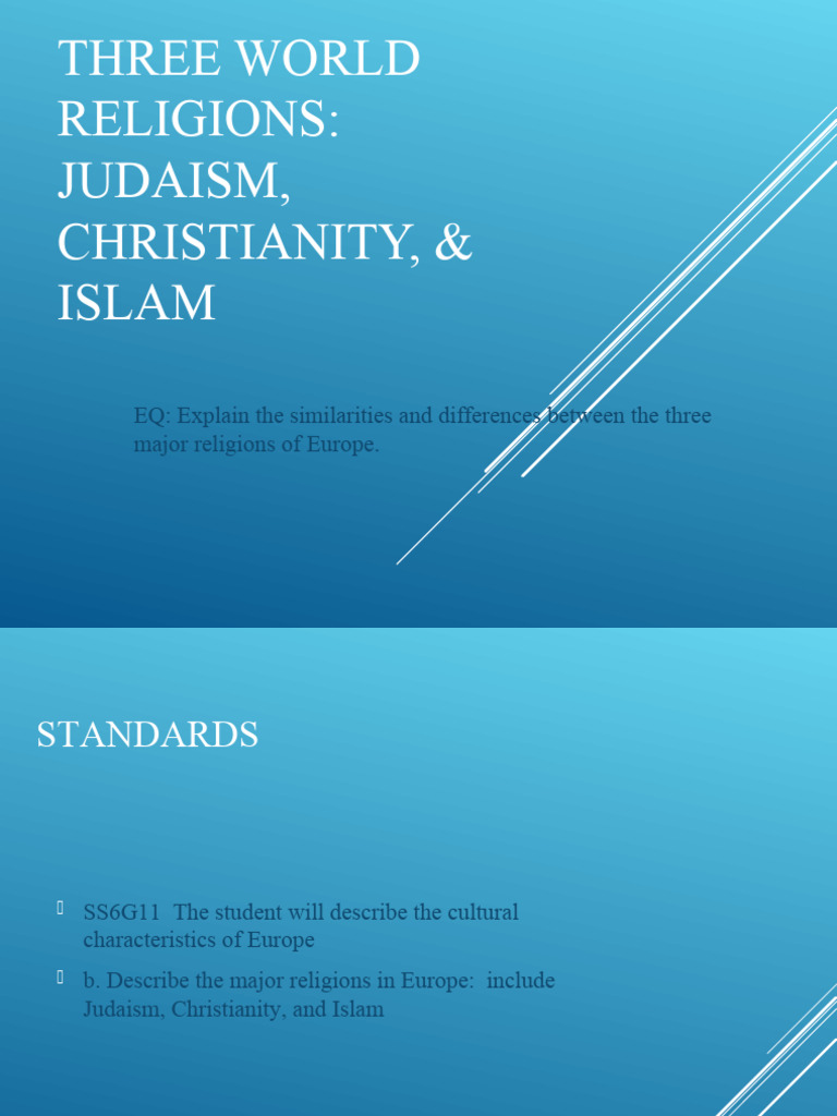 SS6G11b-Europe Major Religions | PDF | Jesus | Israelites