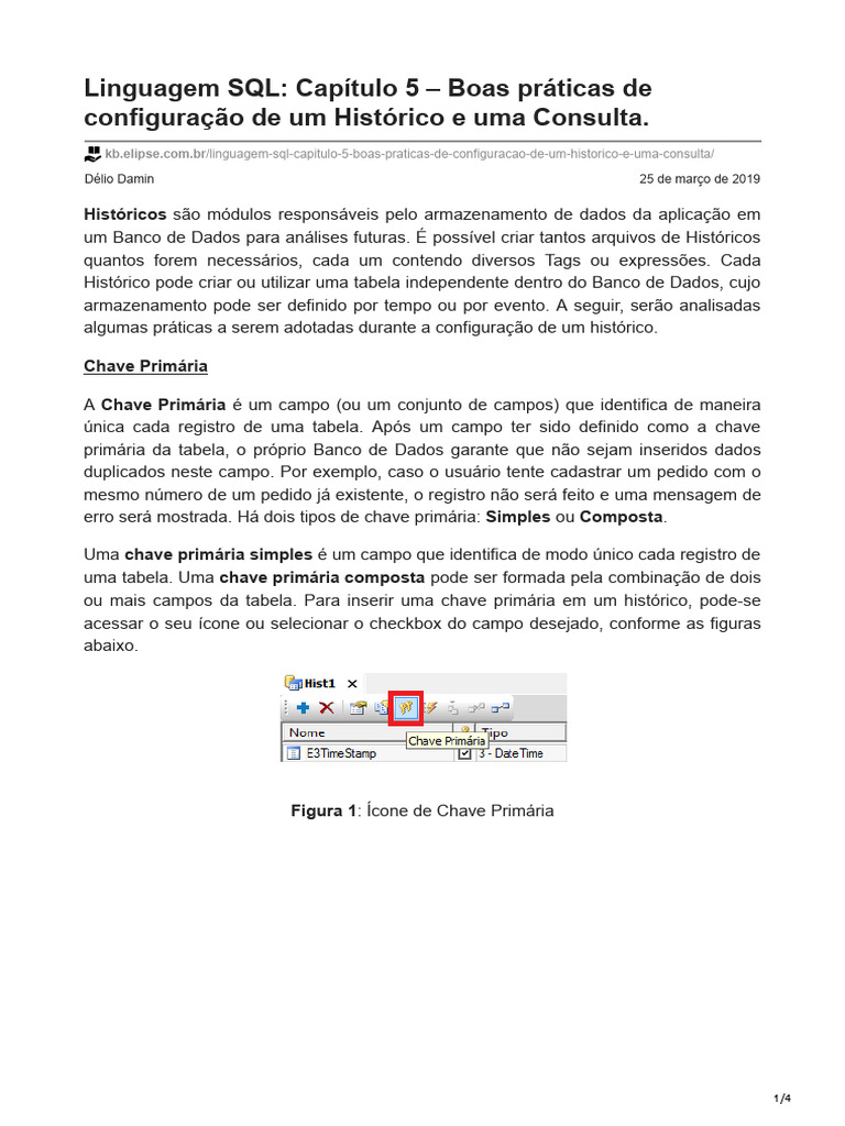 Boas Práticas em SQL: Históricos e Consultas | PDF | SQL | Tabela ...