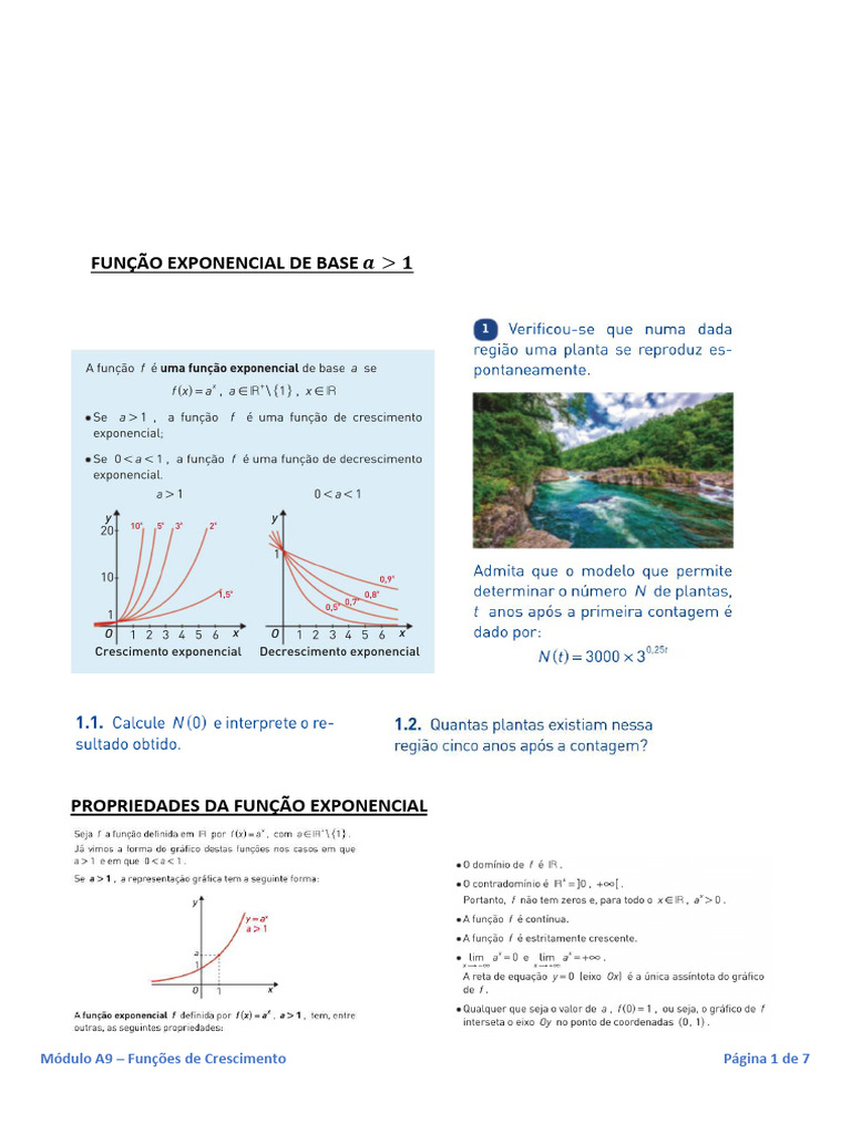 Funções Exponenciais: Módulo A9 | PDF | Ciências e Matemática