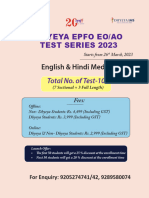 UPSC EPFO Enforcement Officer EO Accounts Officer AO Test Series 2023 Schedule in English - WWW - Dhyeyaias.com