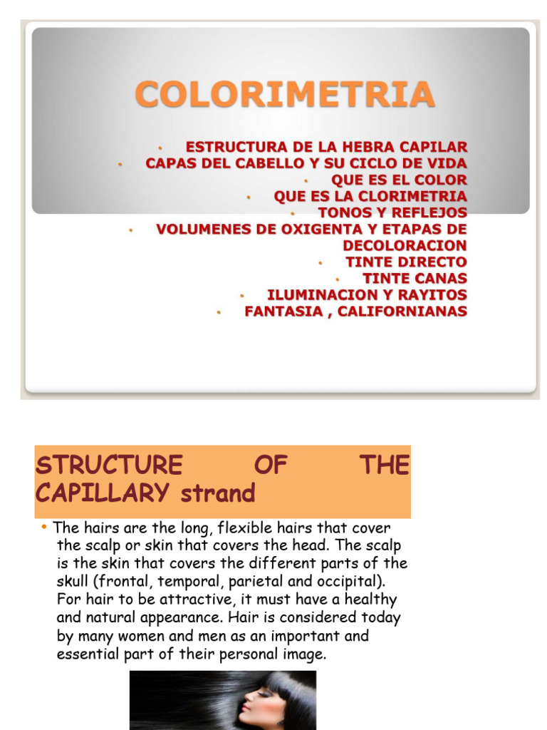 Colorimetry Course PDF Color Hair