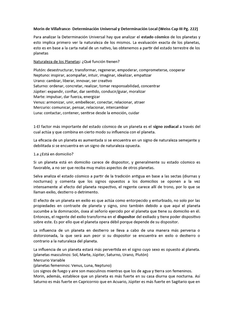Análisis de la Determinación Planetaria | PDF