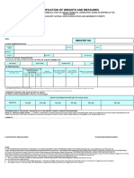 Record Format of Weights and Measures