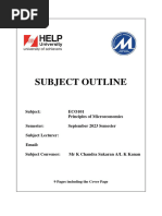 UFM ECO101 Subject Outline - September 2023 Semester