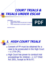 High Court Trials & Trials Under Escar