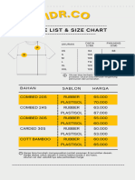 Price List & Size Chart IDR - CO