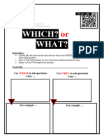 Which or What Grammar Worksheet and Note Making Tasks - 152591