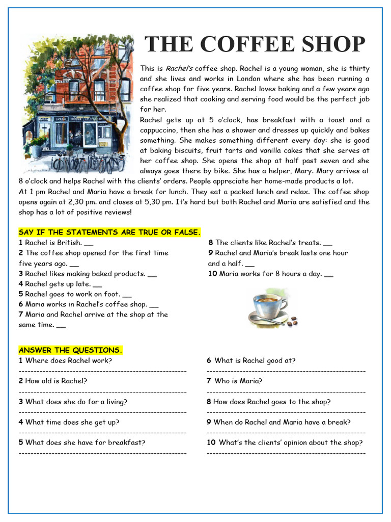 The Coffee Shop Easy Reading - 152542 | PDF | Coffeehouse | Food And ...