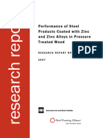 AISI RP07-1 Performance of Steel Products Coated With Zinc & Zinc Alloys in Pressure Treated Wood 2007-03
