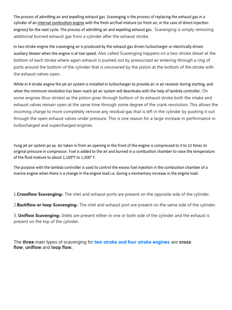 Scavenging Pdf Internal Combustion Engine Diesel Engine