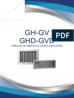 Dados Técnicos (GH, GV, GHD, GVD - Grelha de Simples Deflexão e Dupla Deflexão)