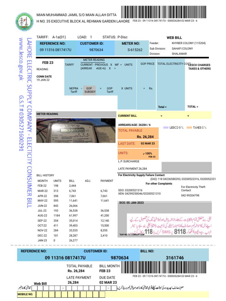 LESCO ONLINE BILL LESCO BILL ONLINE visual data 3