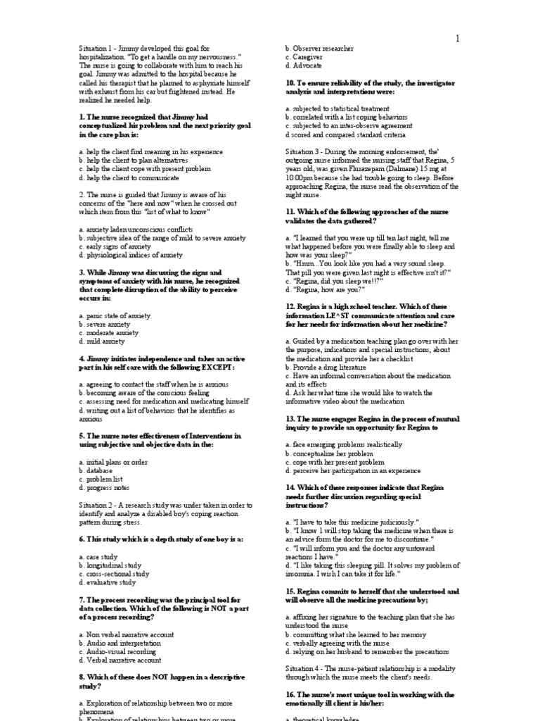 Nursing Interventions for Anxiety Management | PDF