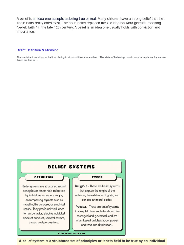 Belief | PDF