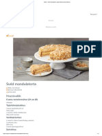  Svéd Mandulatorta - Gluténmentes Ünnepi Sütemény