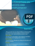 Youth Perception on Success and Unemployment