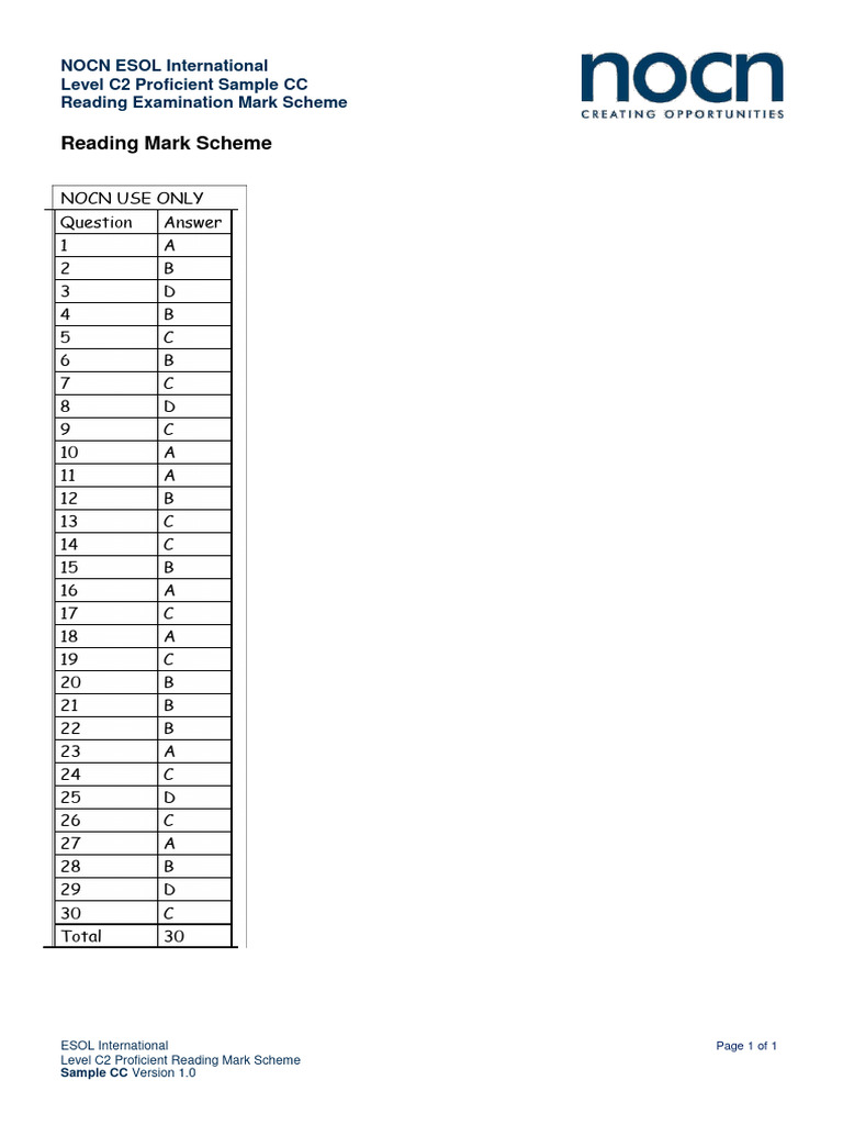 c2 Reading Keys | PDF