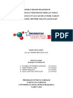 Laporan Resmi Praktikum FTSP Kelompok 3 Pembuatan Tablet