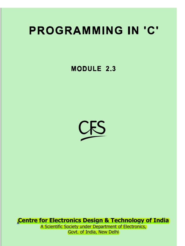 Programming in C | PDF | C (Programming Language) | Data Type
