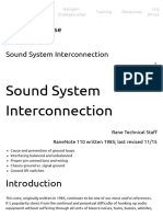 Sound Sytsem - Interconnection