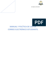 Manual y Políticas de Uso de Correo Electrónico de Estudiantes