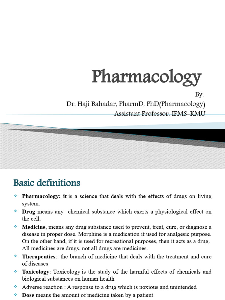 Pharmacology intelligence overview