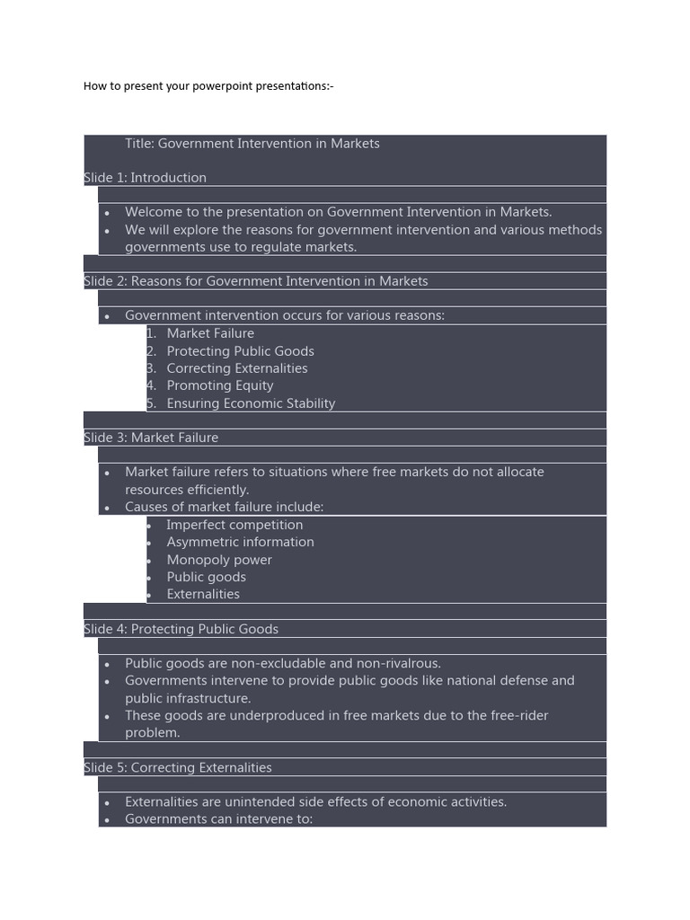 How To Present Your Powerpoint Presentations PDF Taxes Subsidy