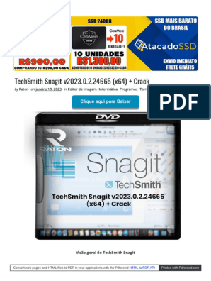 Criar um GIF animado, Snagit