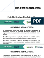 Caminho Do Conhecimento - Absolutismo e Mercantilismo