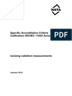 Calibration ISO IEC 17025 Annex Ionising Radiation Measurements