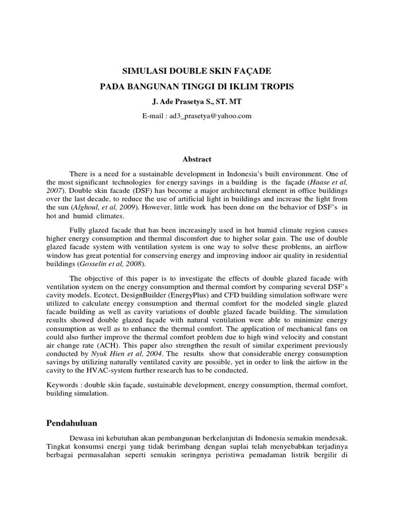 Jurnal simulasi double skin facade energyplus dan ecotect pdf